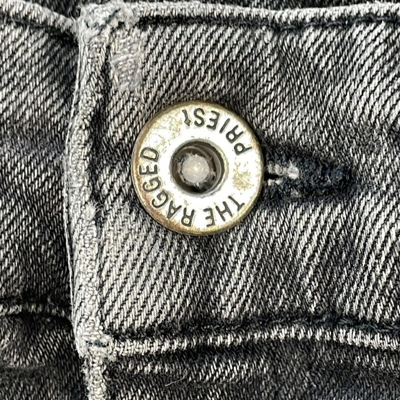 The Ragged Priest High Rise Straight Leg Jeans Antique Faded Black Sz 30 - Picture 13 of 14